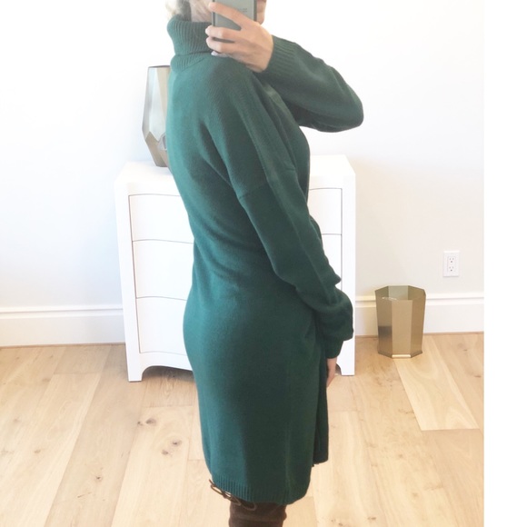 TORREY PINES Green Tie Turtleneck Sweater Dress - Picture 9 of 11